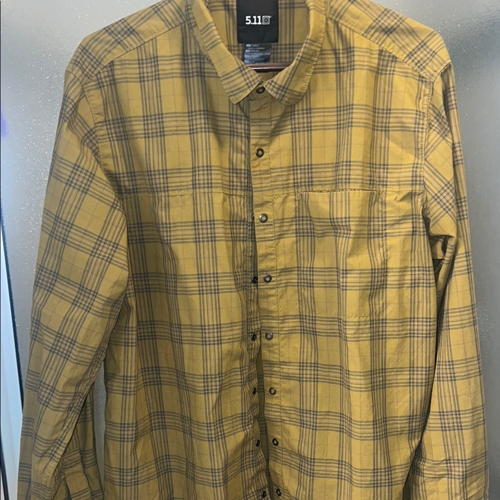5.11 Tactical Mustard Checkered Shirt